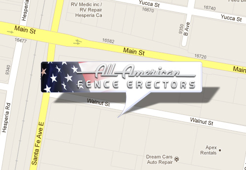 Google Map - All American Fence Erectors